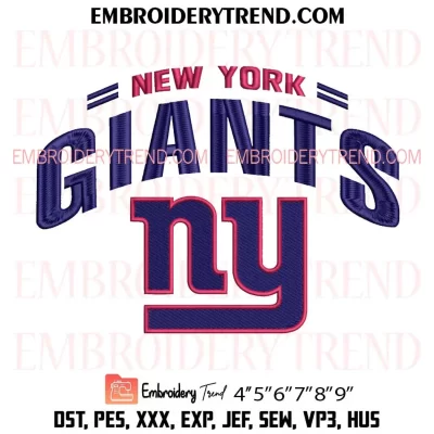 New York Giants Est 1925 Embroidery Design, NFL Logo Machine Embroidery Digitized Pes Files