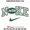 New York Jets Embroidery Design, NFL Jets Logo Machine Embroidery Digitized Pes Files