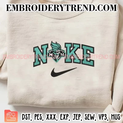 New York Liberty x Nike Embroidery Design, Basketball Logo Machine Embroidery Digitized Pes Files