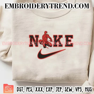 Nike Daredevil Embroidery Design, Marvel Machine Embroidery Digitized Pes Files