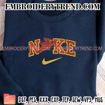 Nike Iowa State Cyclones NCAA Embroidery Design, Iowa State Football Machine Embroidery Digitized Pes Files