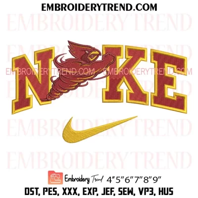 Nike Iowa State Cyclones NCAA Embroidery Design, Iowa State Football Machine Embroidery Digitized Pes Files