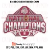 Ohio State Buckeyes 2024 National Champions Embroidery Design, Ohio State Buckeyes College Football Machine Embroidery Digitized Pes Files