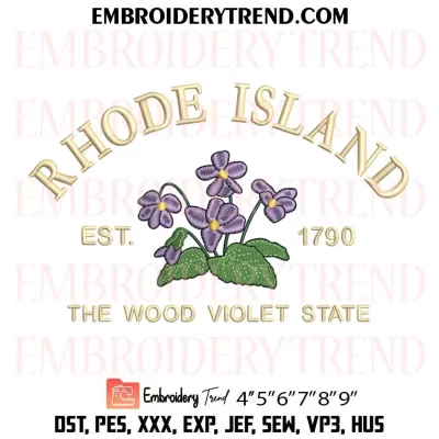 Pennsylvania Est 1787 The Mountain Laurel State Embroidery Design, US State Flowers Machine Embroidery Digitized Pes Files