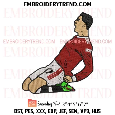 Ronaldo Embroidery Design, Football Player Machine Embroidery Digitized Pes Files