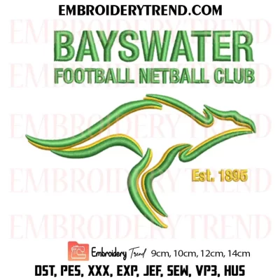 Bayswater FNC Logo Embroidery Design, Football Machine Embroidery Digitized Pes Files