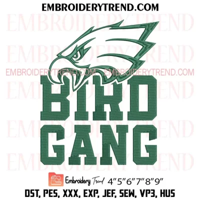 Bird Gang Eagle Embroidery Design, Football Eagles Philadelphia Retro Machine Embroidery Digitized Pes Files