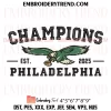 Eagles Championship 2025 Embroidery Design, Philadelphia Eagles Super Bowl LIX Machine Embroidery Digitized Pes Files