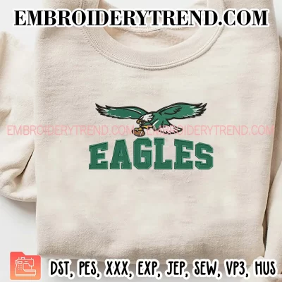 NFL Philadelphia Eagles Embroidery Design, Football Sport Machine Embroidery Digitized Pes Files