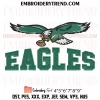 Fly Eagles Fly Super Bowl LIX Embroidery Design, Philadelphia Eagles Super Bowl 2025 Machine Embroidery Digitized Pes Files