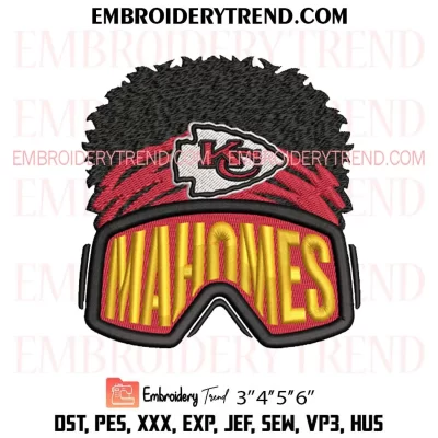 Patrick Mahomes Kansas City Chiefs Embroidery Design, Chiefs Fan Gift Machine Embroidery Digitized Pes Files