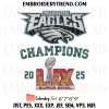 Eagles Varsity Embroidery Design, Philadelphia Eagles Heart Machine Embroidery Digitized Pes Files