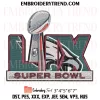 Philadelphia Eagles Football Lix Super Bowl Champions Embroidery Design, Super Bowl 2025 Machine Embroidery Digitized Pes Files