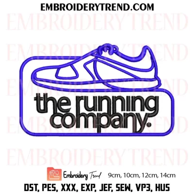 The Running Company Embroidery Design, Custom Machine Embroidery Digitized Pes Files