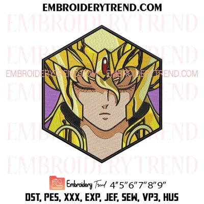 Virgo Shaka Anime Embroidery Design, Saint Seiya Machine Embroidery Digitized Pes Files