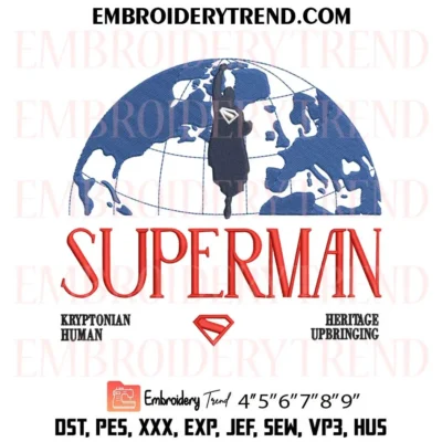 Superman 2025 Logo Embroidery Design, Movie Superman Machine Embroidery Digitized Pes Files