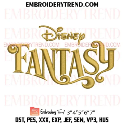 Disney Fantasy Embroidery Design, Disney Golden PES Design File