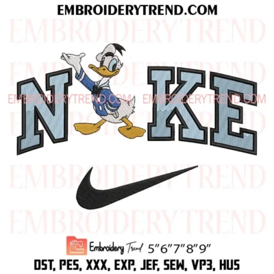 Nike Donald Duck Embroidery Design, Disney PES Design File