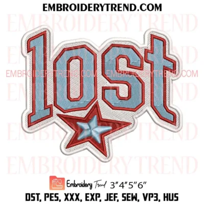 MGK Lost Embroidery Design, Machine Gun Kelly Pes Design File