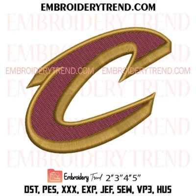 Cleveland Cavaliers Logo Embroidery Design, NBA Sport Pes Design File