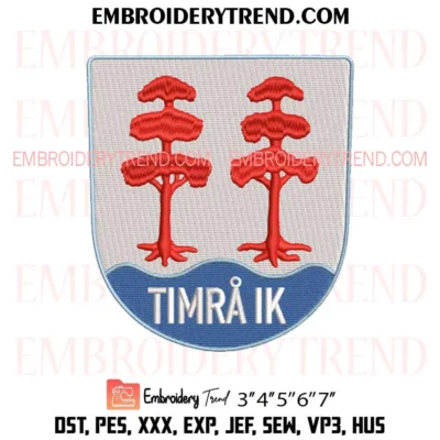 Timrå IK Embroidery Design, Hockey Team Logo Pes Design File