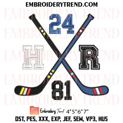 Hollander Rozanov Hockey Embroidery Design, LGBT Hockey Romance Pes Design File
