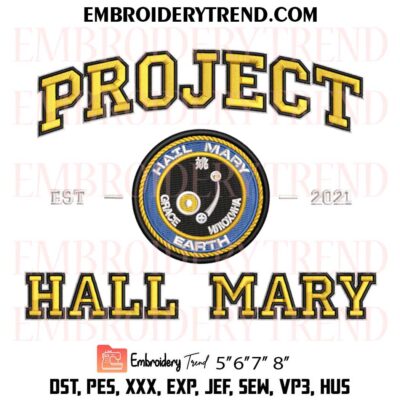 Erid Planet Project Hail Mary Est 2021 Embroidery Design, Astronomy Lover Gift Pes Design File