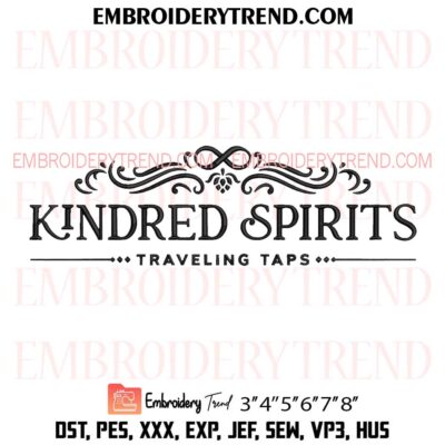 Kindred Spirits Traveling Taps Embroidery Design, Custom Pes Design File