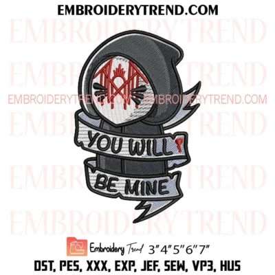 Sleep Token You Will Be Mine Embroidery Design, Sleep Token Music Pes Design File