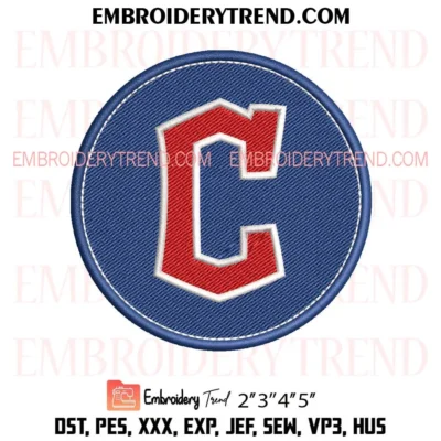 Cleveland Guardians Baseball Embroidery Design, MLB Logo Pes Design File