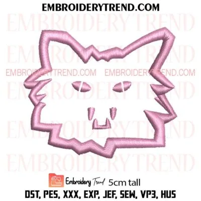 Fox Head Embroidery Design, Custom Pes Design File