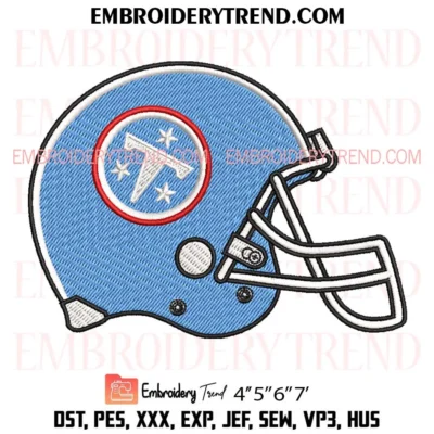 Tennessee Titans Helmet Embroidery Design – Football NFL Machine Embroidery File