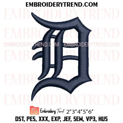 Detroit Tigers Logo Embroidery Design – Baseball Digital Download