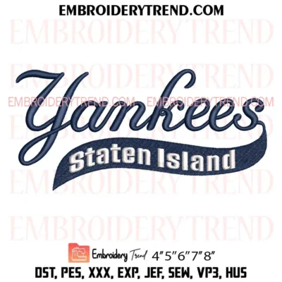 Yankees Staten Island Embroidery Pattern – Baseball Team Digital Download