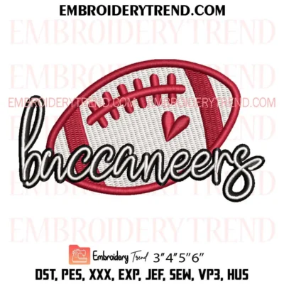 Buccaneers Football Embroidery Design, American Football Tampa Bay Buccaneers PES Instant Download