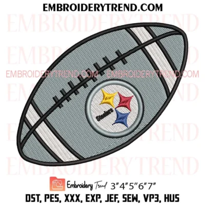 American Football Pittsburgh Steelers Embroidery Design, NFL Team Love Machine Embroidery File