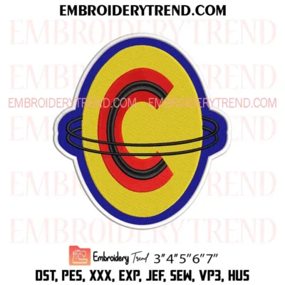 Captain Save A Ho Retro Planet C Logo Embroidery Design, Retro 90s Hip Hop Style PES Instant Download
